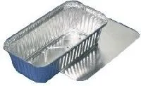 Alumiiniumist nõu 1,0 L  koos paberkaanega, 21,4x11x5,4 cm, 25 tk, PP kattega, PAPSTAR