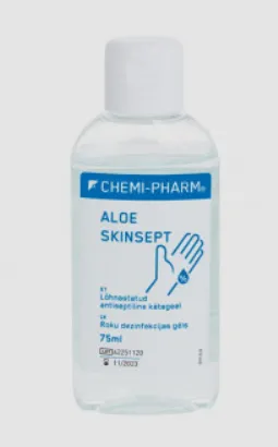 Antiseptiline geel kätele aloega 75 ml,  klappkorgiga pudelis, ALOE SKINSEPT, Chemi-Pharm