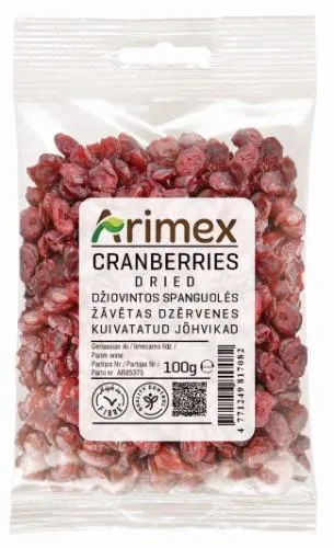 Žāvētas dzērvenes ARIMEX 100g
