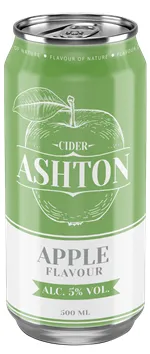 Gāzēts ābolu sidrs ASHTON, 5,0 %, bundžā, 0,5l (DEP)