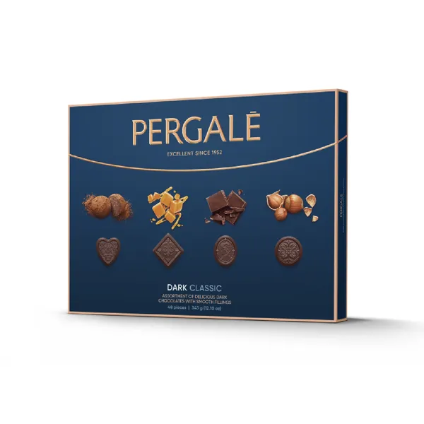 Assortii PERGALĖ Classic, tumeda šokolaadiga, 348g