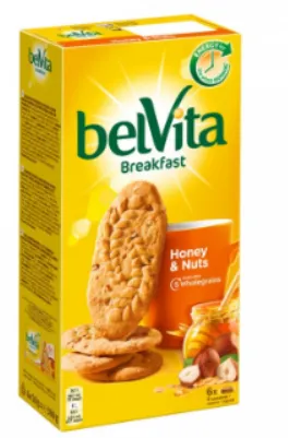 Cepumi Belvita ar riekstiem un medu 300g