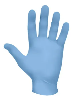 Biolagunevad nitriilkindad puudrita, suurus M, sinised, ühekordsed, SHOWA 7500, 100 tk