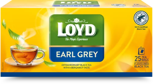 Melnā tēja LOYD Earl Grey, 25 x 1,7 g