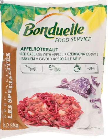 BONDUELLE Köögiviljade segu punase kapsa ja õuntega, külmutatud , 2,5 kg