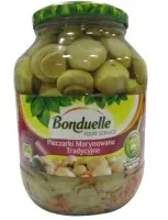 BONDUELLE Marineeritud šampinjonid traditsioonilised 1,7 L / 1,6 kg / 0,96 kg