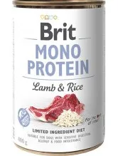 BRIT MONO PROTEIN, konserv koertele,lammas ja riis 400g