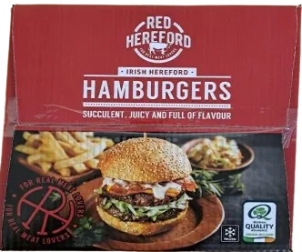 Burgeripihv RED HEREFORD, veiselihast, 20tk, külmutatud, 3kg