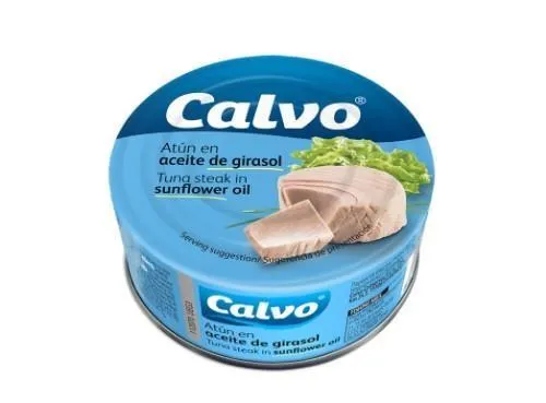 CALVO Tuunikala päevalilleõlis, 160 g