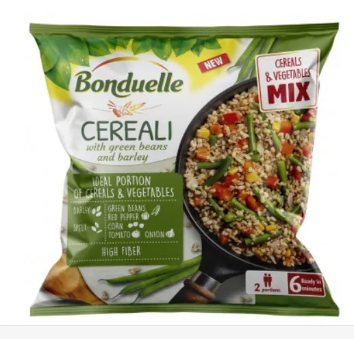 "CEREALI" BONDUELLE külmutatud segu, teraviljad ja rohelised oad, 400g