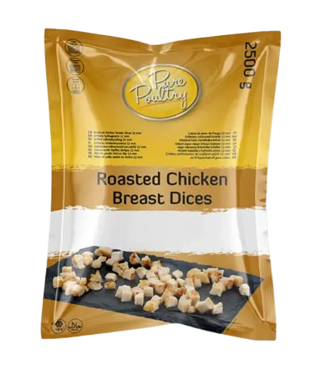Kanarinnafilee PURE POULTRY, röstitud, kuubikud, 12mm, halal, IQF, külmutatud, 2,5kg