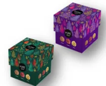 Piena šokolādes un šokolādes trifeļu izlase "Ziemas kubs" 124g, PURE