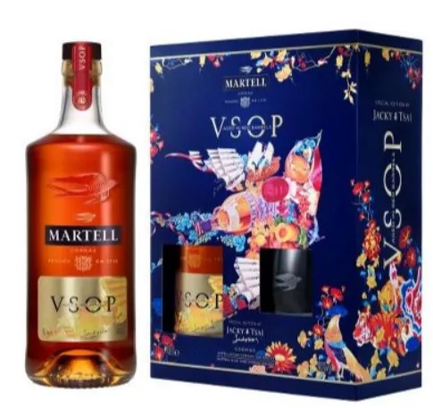 Cognac MARTELL, VSOP 40%vol, +2klaasi, 0,7L,R21/161994/7