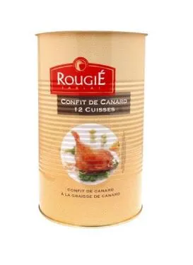 Confit pardikoibadest, pardirasvaga, ROUGIE, 12 tk konservis, 3,825 kg