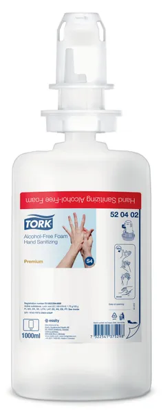 Desinfitseeriv alkoholivaba vaht kätele 1 L, läbipaistev, 520402, TORK, S4