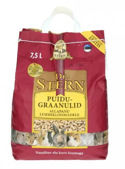 DR.STERN Puidugraanulid, allapanu lemmikloomadele 7,5l