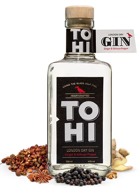 Džinn TOHI Ginger & Sichuan Pepper 43% 0,5L, R21/154582/15