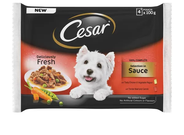 Eine CESAR koertele veise & porgandi, kana&köögivilja 4x100g