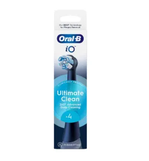 Elektrilise hambaharja varuotsikud ORAL-B iO Ultimate Clean, Black, 4tk
