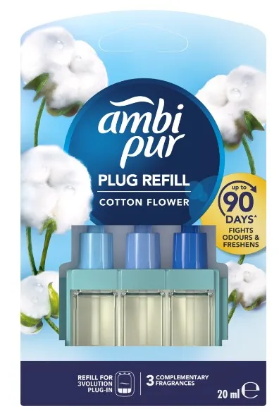 Elektrilise õhuvärskendaja täide AMBI PUR 3Vol Cotton, 20ml