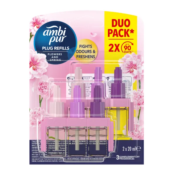 Elektrilise õhuvärskendiaja täide AMBI PUR 3Vol Flowers & Spring, 2x20ml