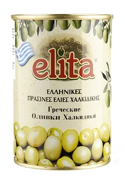 ELITA, Oliivid, rohelised, kivideta, L suurus, 820g/400g