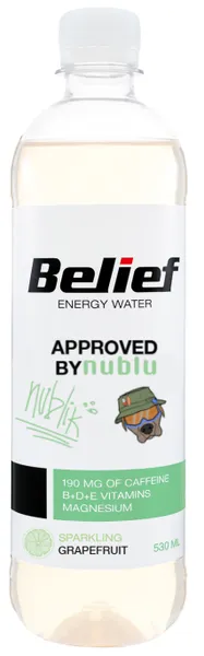 Energiavesi BELIEF, greibi-sidrunheina maitseline, 530ml, PET