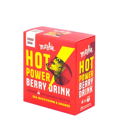 Energiline astelpaju marjapüree MASHIE HOT POWER, 4 tk.