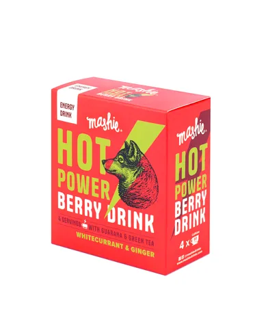 Energiline valge sõstra ja ingveri püree MASHIE HOT POWER, 4 tk.