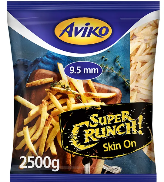 Friikartul AVIKO Super Crunch koorega 9.5mm, külmutatud 2.5kg