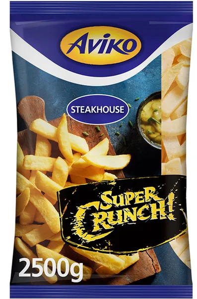 Saldēti frī kartupeļi Super Crunch Steakhouse Aviko 2,5kg