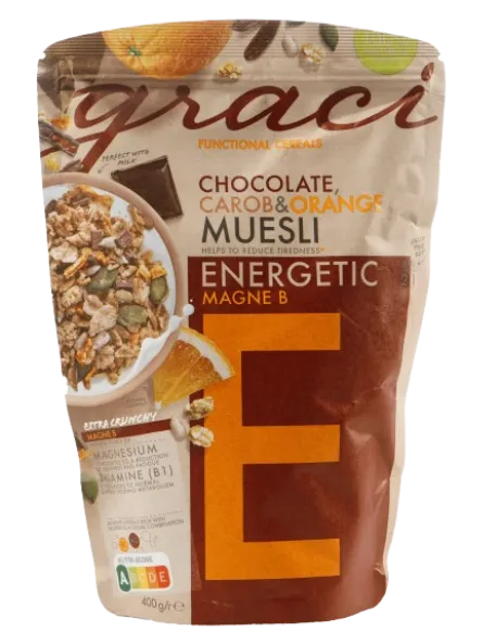 Funktsionaalne müsli “Energetic”, GRACI, rikastatud magneesiumi ja B1-vitamiiniga, 400 g