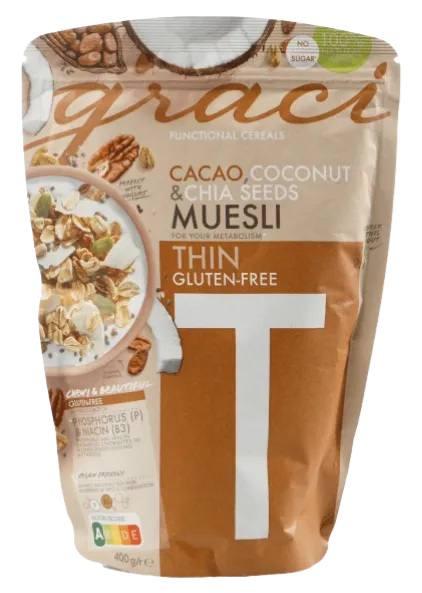 Funktsionaalne müsli “Thin”, GRACI, rikastatud fosfori ja niatsiiniga, 400 g