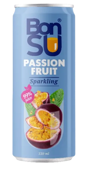 Gaseeritud passionimahl BONSU (99%), 0,33L, purk