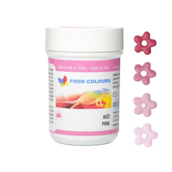 Geel-toiduvärv, roosa, 35g