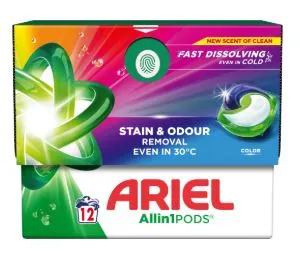 Geelkapslid ARIEL Color, 12 pesukorda