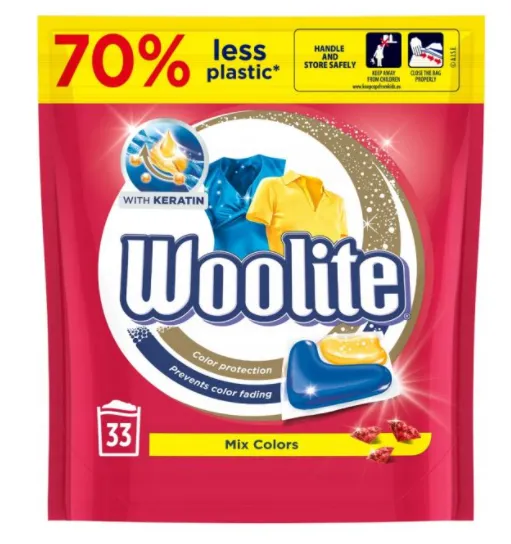 Geelkapslid WOOLITE COLOR 33 tk/pakk