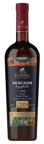 Sarkanvīns DUGLADZE Mukuzani, sauss, 13,5%, 0.75l