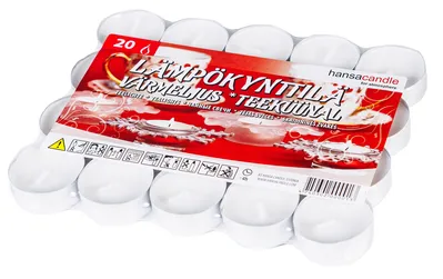 HANSA CANDLE Teeküünal, põlemisaeg 4h, 20tk plokis