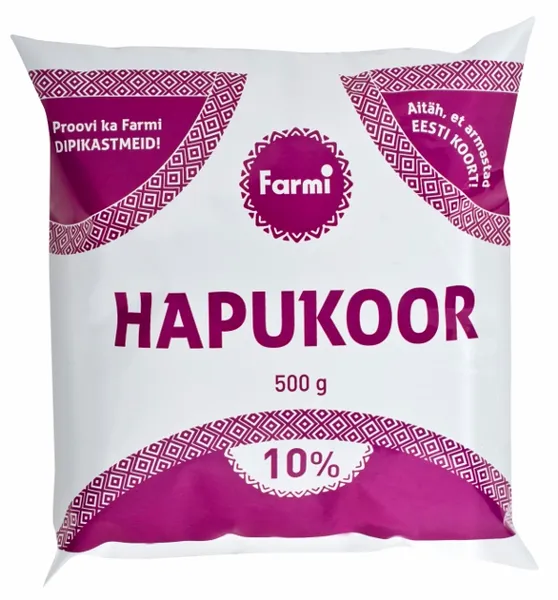 Hapukoor 10%, FARMI, 500 g