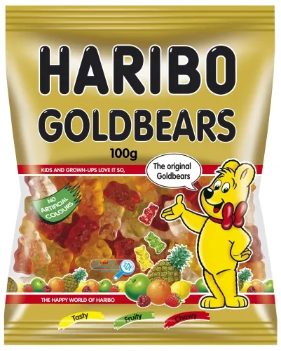 Kummikommid Kuldkarud, HARIBO, 100 g