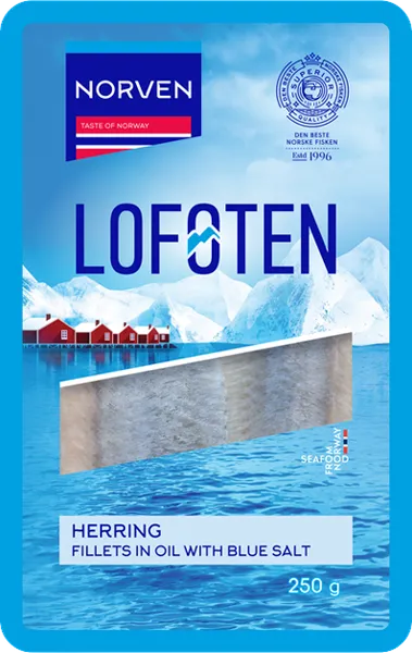 Siļķu filejas eļļā ar zilo sāli 250 gr, NORVEN
