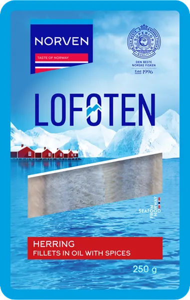 Heeringafilee NORVEN vürtsidega, 250g