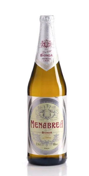 Hele õlu MENABREA, Premium Lager Bionda, 4,8%vol, 0,66 L, (klaas), R08/41998/37