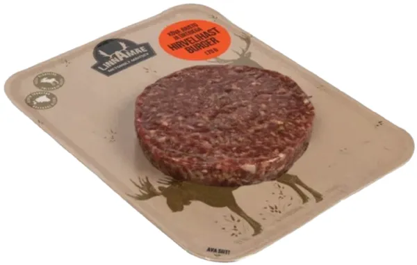 Hirveliha burger LINNAMÄE, kõva juustu ja ürtidega, 170g