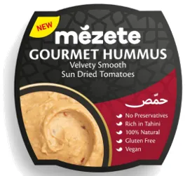 Hummus MEZETE, päikesekuivatatud tomatitega, 200 g