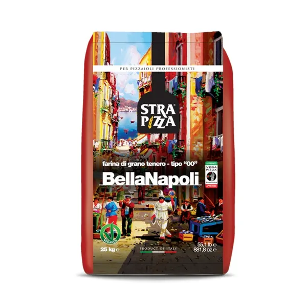 Itaalia pitsajahu „BellaNapoli Rossa“, STRAPIZZA, nisujahust, T-00, 25kg
