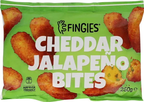 Jalapeno suupiste FINGIES, cheddari juustu täidisega, paneeritud, külmutatud,250g