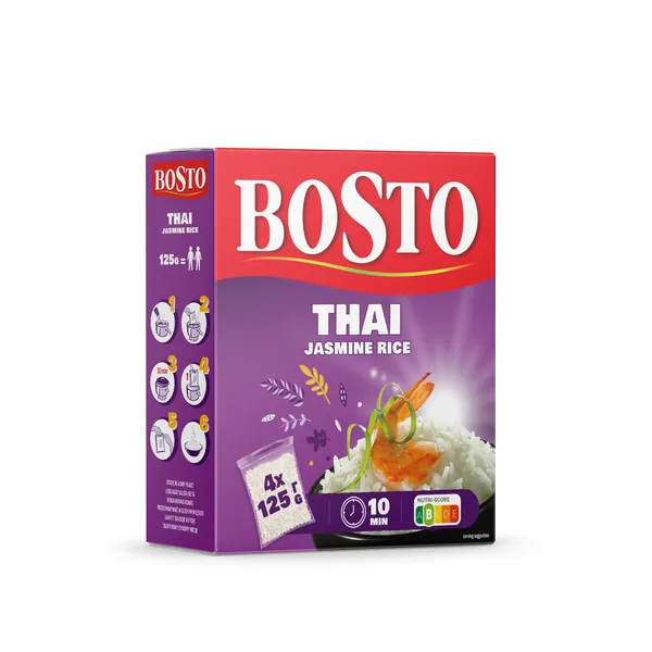 Jasmiiniriis BOSTO, Thai, 4x125g