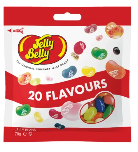 JELLY BELLY Närimiskompvekid, erinevate maitsetega, 20 Flavours, 70 g